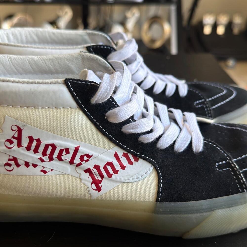 Palm Angels x Vault by Vans Sk8-Mid VLT LX VN0A7TNH78C1 Men's 9.5 - Picture 5 of 6